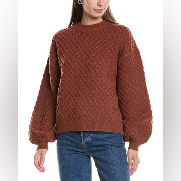 Crosby By Mollie Burch Miller Honeycomb Knit Sweater Women's XXS - Picture 1 of 15